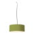 Stretch Swag Lamp, Avocado Linen Shade, Weathered Brass, for Living Room or Bedroom For Sale