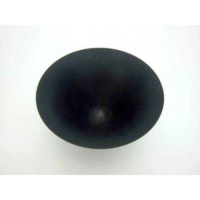 Blue Marie Zimmermann Arts & Crafts Bowl With Dark Blue Patina, Circa 1915 For Sale - Image 8 of 11