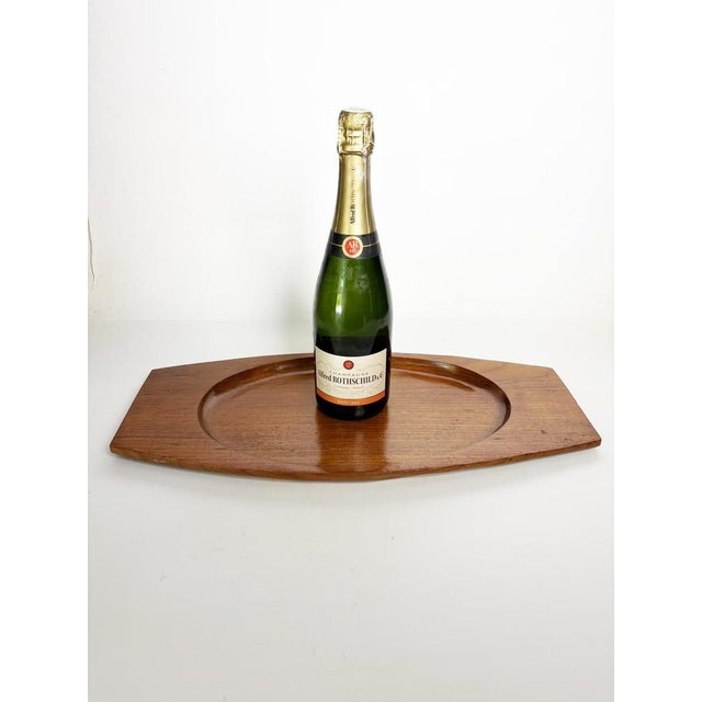 Rustic Scandinavian Teak Tray, 1960s For Sale - Image 3 of 13
