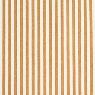 Schumacher Edwin Stripe Narrow Wallpaper in Butternut For Sale