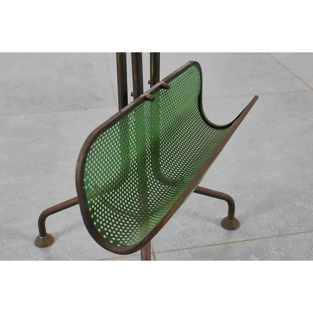 Mid-Century Round Glass and Brass Serving Table with Curved Legs, Italy, 1950s For Sale - Image 13 of 17