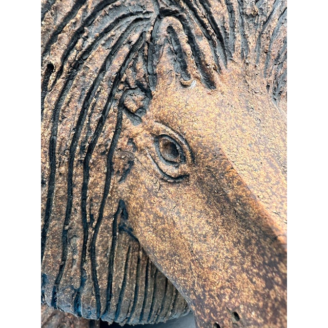 1960s Rare Signed Raul Coronel Ceramic Lion Sculpture Monumental Mid-Century 1960s For Sale - Image 5 of 17