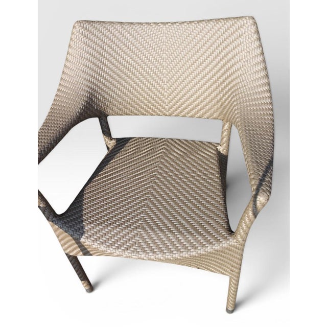 Janice Feldman for Janus Et Cie Amari Outdoor Low Back Lounge Chairs - Pair - Limestone Finish For Sale - Image 13 of 14