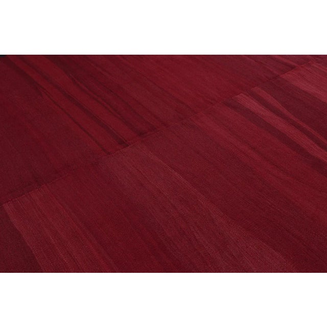 Rug & Kilim 1950s Vintage Afghan Tribal Kilim With a Red Open Field & Orange Border by Rug & Kilim For Sale - Image 4 of 7