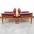 A rare sculptural Lounge chair set Model #168 designed by Grete Jalk For France & Son, circa 1960s. The solid teak frames...