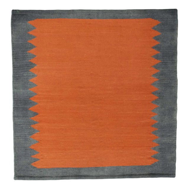Handwoven Kilim Rug in Wool For Sale