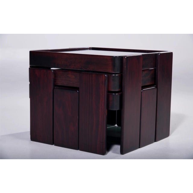 Cassina Nesting Tables by Gianfranco Frattini for Cassina, 1970s, Set of 3 For Sale - Image 4 of 6