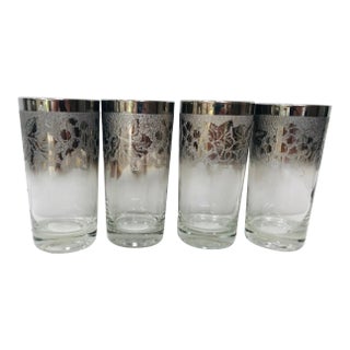 Mid-Century Vitreon Queen's Lusterware Long Drink Glasses - Set of 4 For Sale