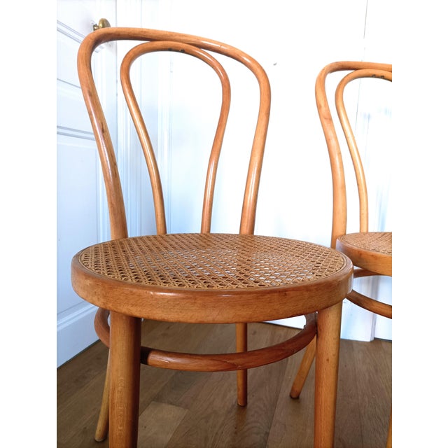 Bistro Chairs in Bent Beechwood by ZPM Radomsko for Thonet, 1960s, Set of 2 For Sale - Image 9 of 14