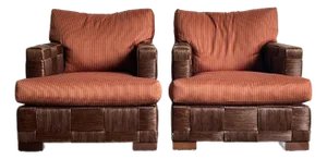 Vintage Donghia “Block Island” Woven Rattan Lounge Chairs - A Pair