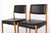 Mid-Century German Beechwood Chairs with Black Faux Leather Seats, 1970s, Set of 2 For Sale - Image 3 of 9