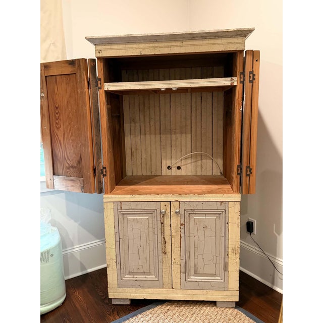 19th Century Style New Orleans Salvaged Barge Board & Shutter Cupboard For Sale - Image 4 of 6