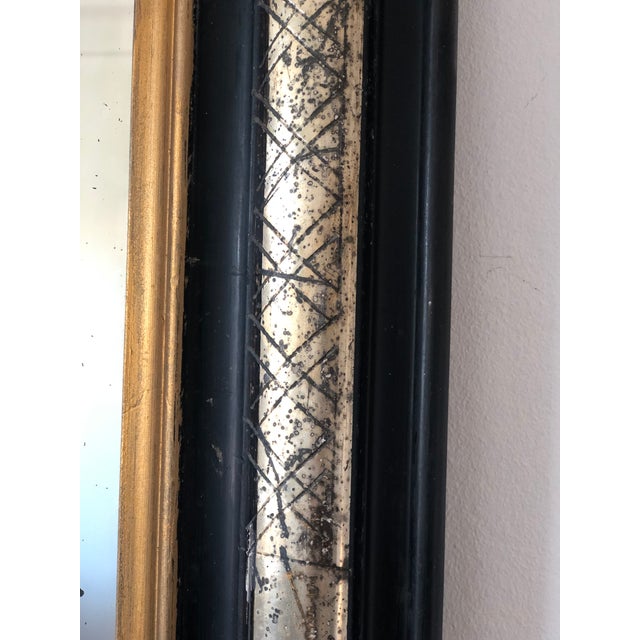 Antique French Louis Philippe Silvered Giltwood Mirror – Late 19th Century For Sale - Image 6 of 10
