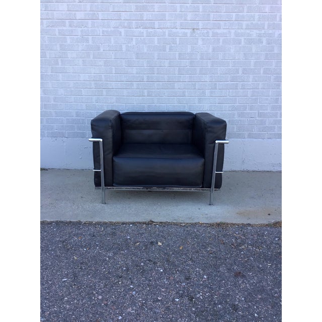 Vintage LC3 Grand Lounge Chair Corbusier Style Attributed to Le Corbusier, Pierre Jeanneret, and Charlotte Perriand A...