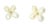 14K White Gold Pearl & Diamond Floral Dangle Earrings Elegant 14K White Gold Pearl & Diamond Floral Dangle Earrings...