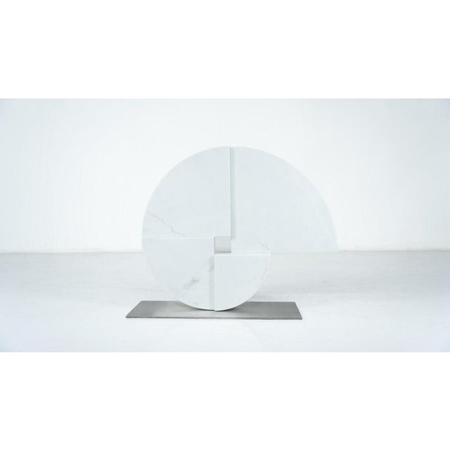 Large Marble Sculpture by Angelo Mangiarotti for Skipper, Italy, 1980s This piece is attributed to the mentioned...