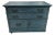 Antique Oak Petite Chest in Blue Paint For Sale