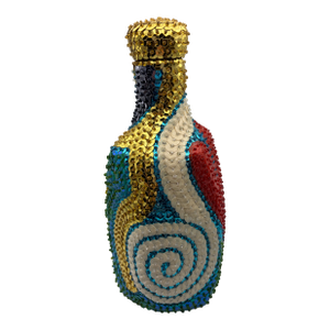 Vintage Handmade Haitian Beaded Sequin Vodou / Voodoo Spirit Bottle