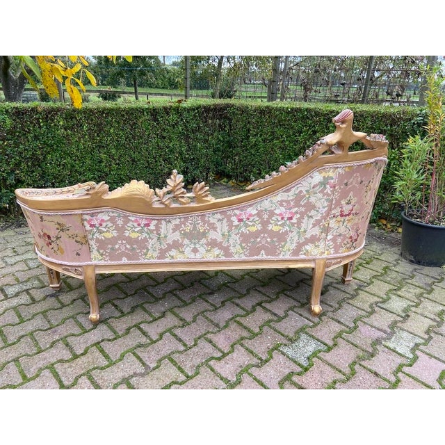 1970s French Artisan Louis XVI Pink Gold Beech Settee-1Pc For Sale - Image 15 of 16