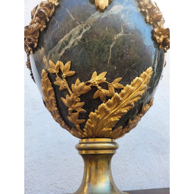 Large 19th Century Napoleon III Cassolettes in Bronze and Marble, Set of 2 For Sale - Image 9 of 18