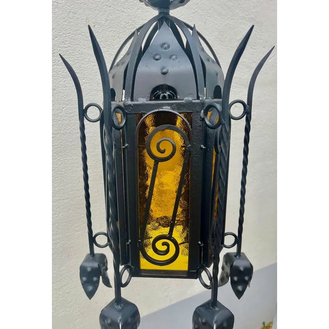 Arts & Crafts Hand-Crafted Pendant Lamp, 1930s For Sale - Image 9 of 11