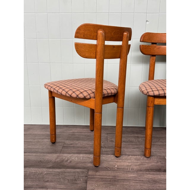 Mid-Century Modern Italian Oak Chairs, 1960s, Set of 4 For Sale - Image 3 of 11