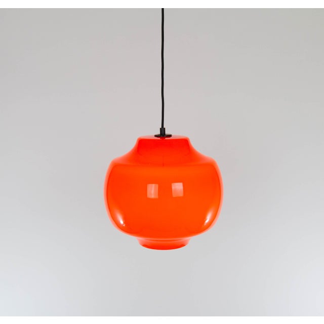 Mid-Century Modern Red Glass Pendant by Alessandro Pianon for Vistosi, 1960s For Sale - Image 3 of 9