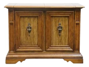 Stanley Furniture Walnut Italian Mediterranean Style 62" Flip Top Server Buffet