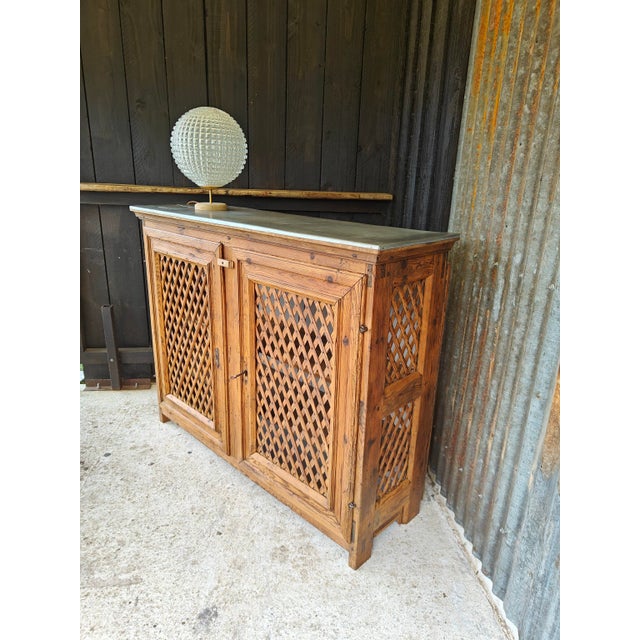Pine Buffet with Zinc Top, 19th Century For Sale - Image 5 of 18