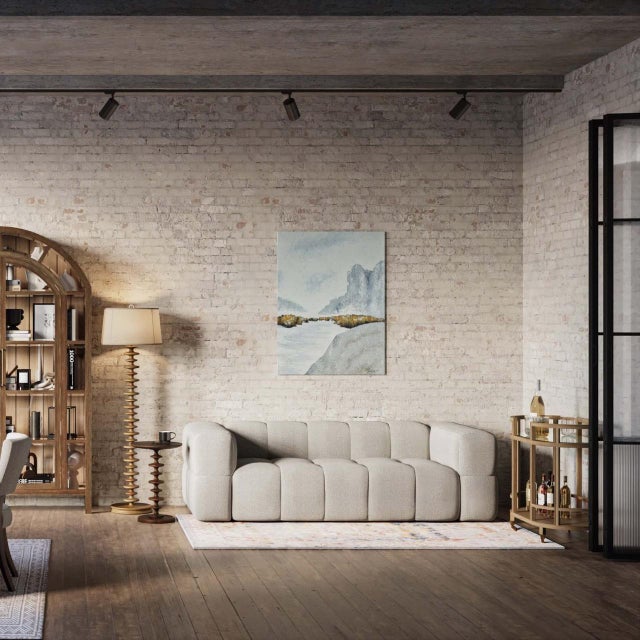 Coastal Style Bar Cart in Light Wood For Sale - Image 4 of 9