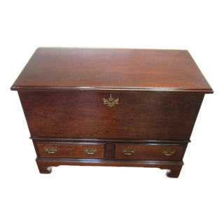 Lane Solid Cherry Chippendale Style Cedar Lined Chest For Sale