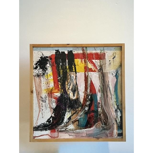 Early 21st Century Vintage Original Abstract Oil on Canvas For Sale - Image 5 of 12