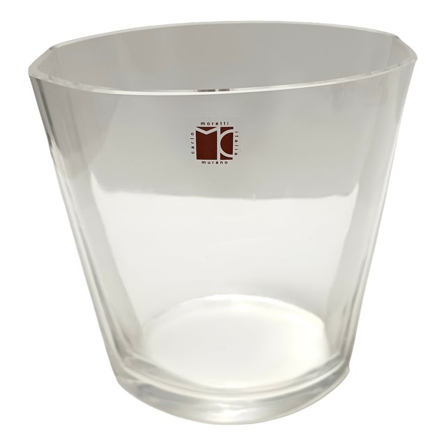 Transparent Murano Glass Vase by Carlo Moretti, Italy, 1990s For Sale