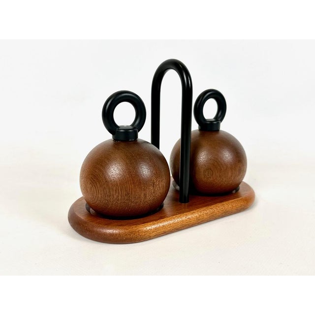 Wood Ball Boy Salt and Pepper Mills by Richard Nissen and Carsten Jørgensen for Bodum, Denmark, 1980s, Set of 3 For Sale - Image 7 of 7