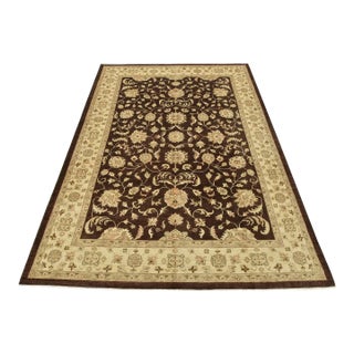 Ziegler Rug 10'1'' X 13'3'' Brown Wool Traditional Hand-Knotted Oriental Carpet For Sale