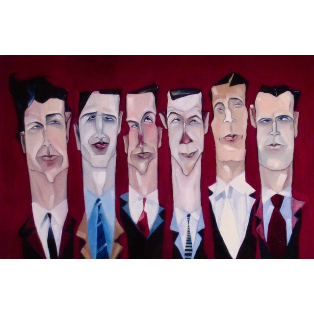 Expressionism Michael Todd White Untitled (Personages Drinking) 2 C.2005 Reproduction Print For Sale - Image 3 of 7