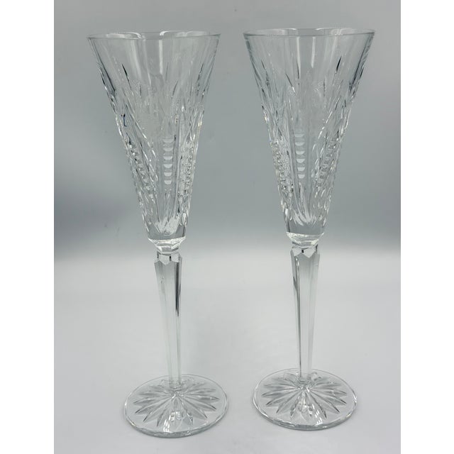 Glass Waterford Crystal 12 Days of Christmas #1 Partridge in a Pear Tree Champagne 2pc For Sale - Image 7 of 10