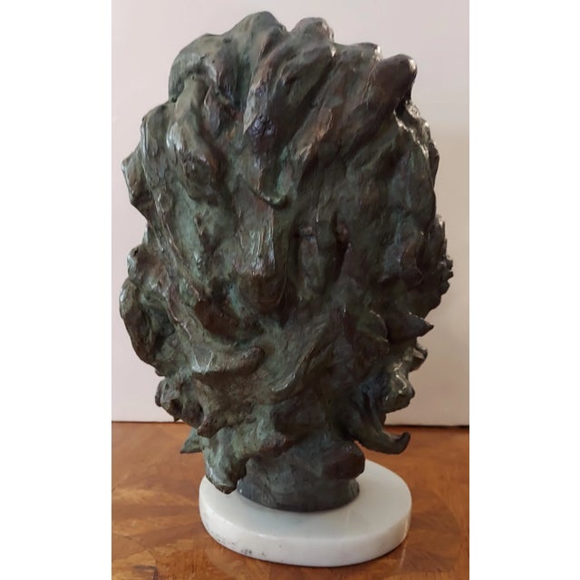 Elias Lifshitz 20th Century Artist Bronze Bust For Sale - Image 4 of 9