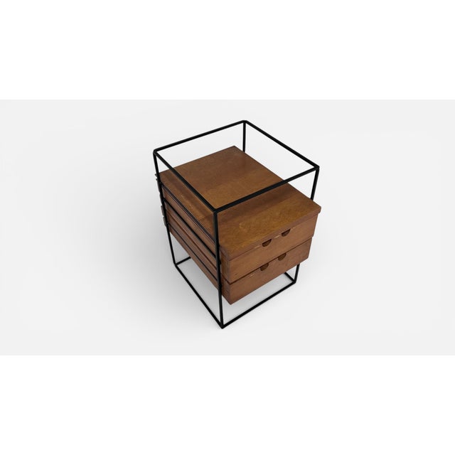 Paul McCobb for Winchendon, Planner Group desk organizer, USA, 1950s, maple, wrought iron. Unmarked.