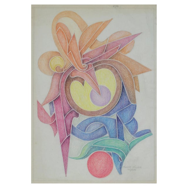 Fritz Klee, Abstract Composition, Germany, 1955, Drawing For Sale - Image 17 of 17
