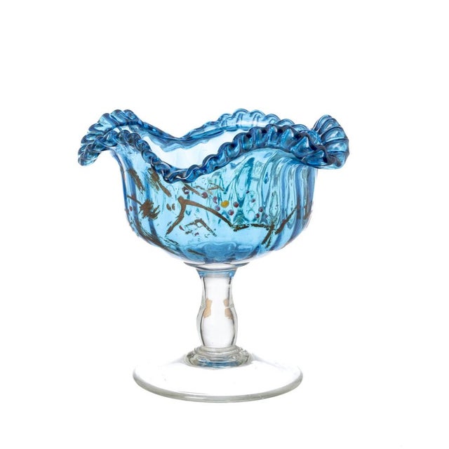 Blue Small Fruit Bowl in Crystal and Glass For Sale - Image 8 of 8