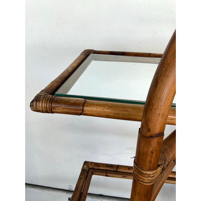 Vintage Bent Rattan Arched Etagere For Sale - Image 11 of 12