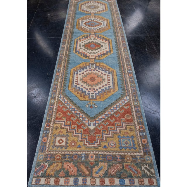 Turkish Oushak Runner Rug 3'1" x 12'4" #16744 Explore a curated collection of hallway runners, wool rugs, and handmade...