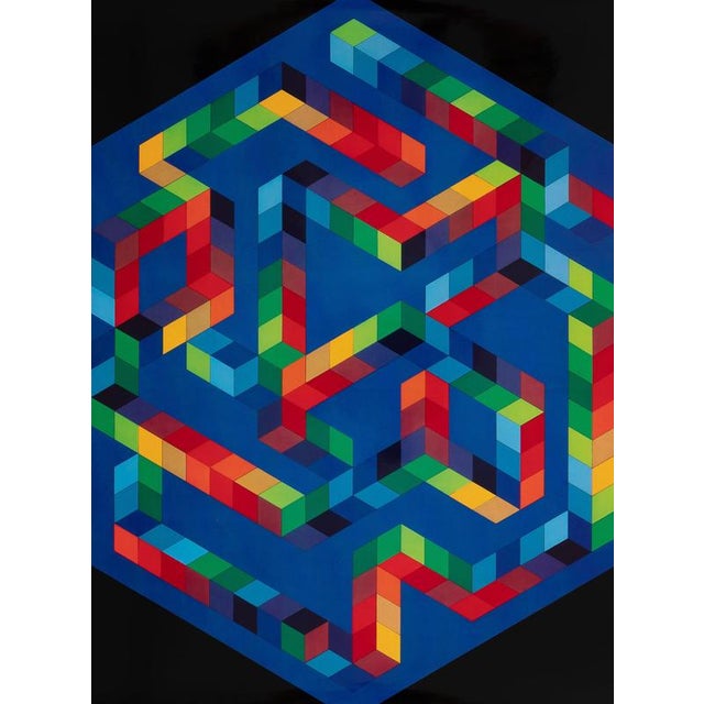 Victor Vasarely (1906-1997) BABEL-3 Heliogravure after a work by the artist On heavy paper, 41 x 41 cm (approx. 16 x 16...