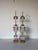 Vintage French Empire Neoclassical Style Cut Crystal & Swan Bronze Ormolu Table Lamps – A Pair For Sale In Miami - Image 6 of 13