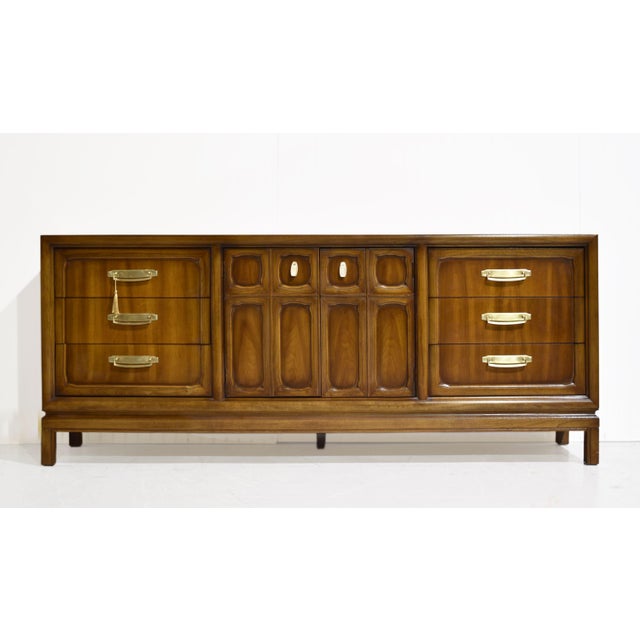 1970s Campaign Style Lowboy Dresser by Henry M. Goodman Furniture For Sale - Image 4 of 12