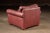 Wood Late 20th Century Red Leather Armchair With Ottoman For Sale - Image 7 of 18