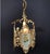 Glass Vintage Chandelier Solid Brass Floral Figures From 1969s For Sale - Image 7 of 9