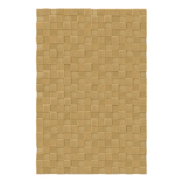Natural Square Textured Rug from Marqqa For Sale