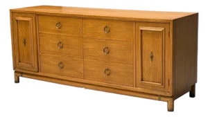 Kent Coffey, American Modern, Walnut, Brass, Dresser, Usa, 1960s